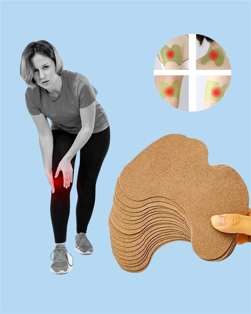 Knee patches pack for joint support and pain relief - woman demonstrating knee pain relief